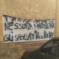 Protesta residenti sfollati vico Piave