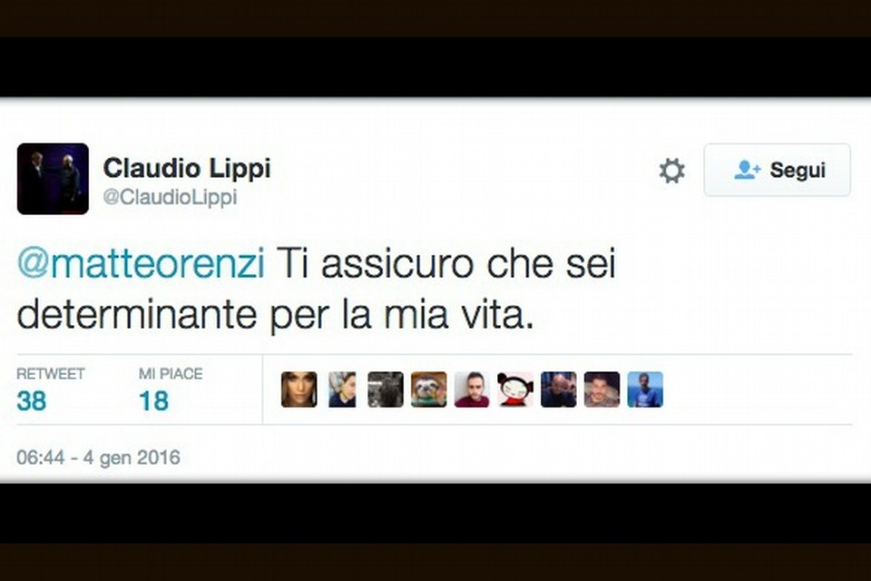 Claudio Lippi su Twitter