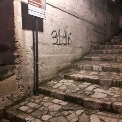 Scritte di vandali nei Sassi