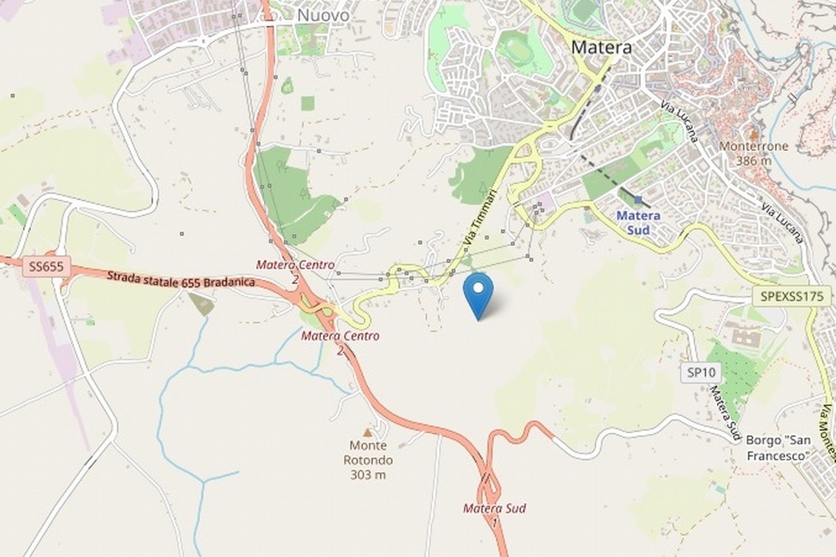 Mappa sismica (Matera sud)