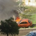 Auto in fiamme a San Giacomo