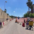 Lavori all'ingresso dell'ospedale