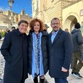 Gianni Morandi sul set di Imma Tataranni