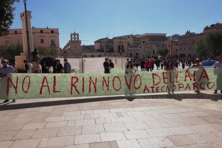 Manifestazione a Matera del Movimento tutela Valbasento