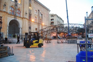 Preparativi per Capodanno in diretta su Rai Uno. <span>Foto Vittoria Scasciamacchia</span>