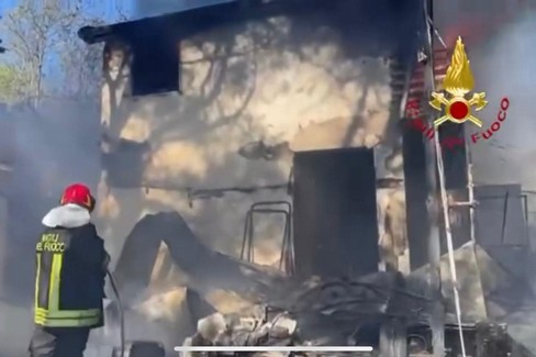 Incendio in una casa a Timmari