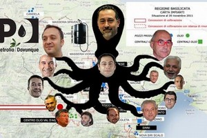 Piovra mappa giacimenti petrolio Basilicata del Movimento 5 Stelle