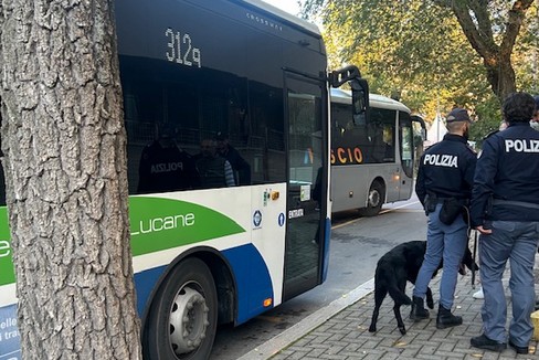 Controlli con cani antidroga vicino a scuole